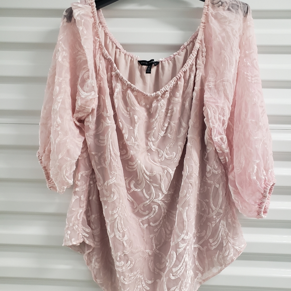 WHBM velvet burnout top
